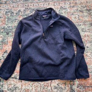 Patagonia Men's Navy Quarter-Zip Sweater